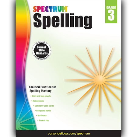 Spectrum Spelling Workbook, Grade 3, Paperback 704599
